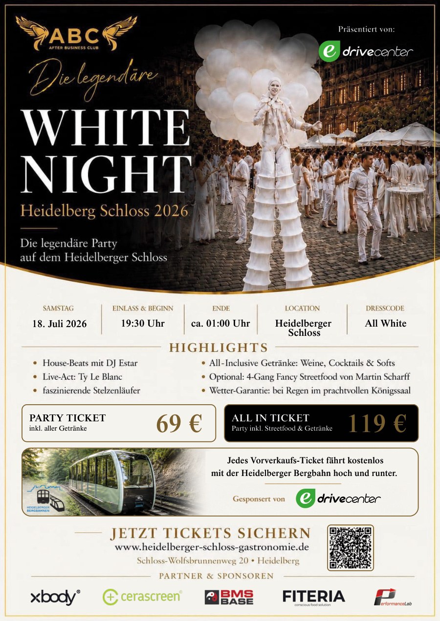 White Night Heidelberg Schloss 2026 – Flyer