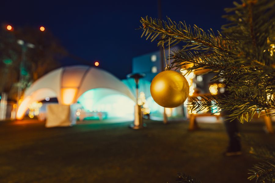 Winterlicher Eventabend mit Dome auf dem BMSBASE Gelände